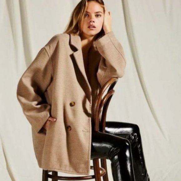 Free People Hannah Slouchy Double Breasted Blazer - Picture 2 of 16